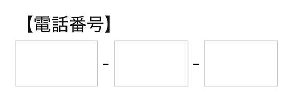 WordPressプラグインMW WP Form 電話番号入力画面キャプチャ